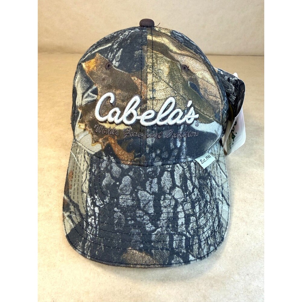 Cabela's Camouflage Baseball Cap Hat | Adjustable Strapback | Allover Design NEW